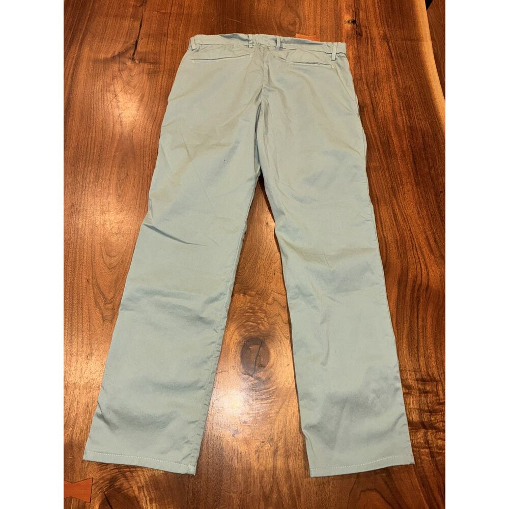 Luca Faloni Summer Chinos Men UK BLUE TEAL Stretch Pant Twill Made In Italy